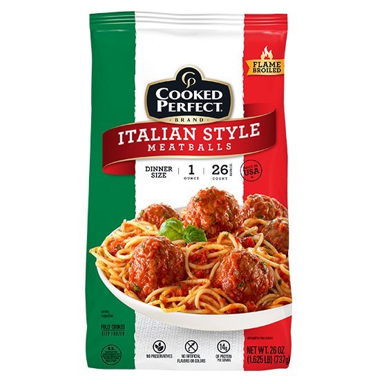 Cooked Perfect Brand Italian Style Meatballs